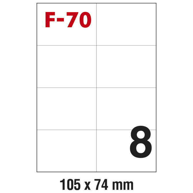 Etikete ILK 105x74 mm pk100L Fornax F-70 (24826)