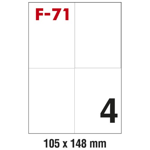 Etikete naljepnice samoljepljivi papir 105x148mm pk100l forn 105X148 mm adresnice za pakete