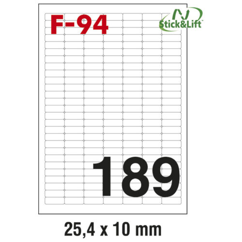 Etikete ILK 25,4x10 mm odljepljive pk100L Fornax F-94 (24835)