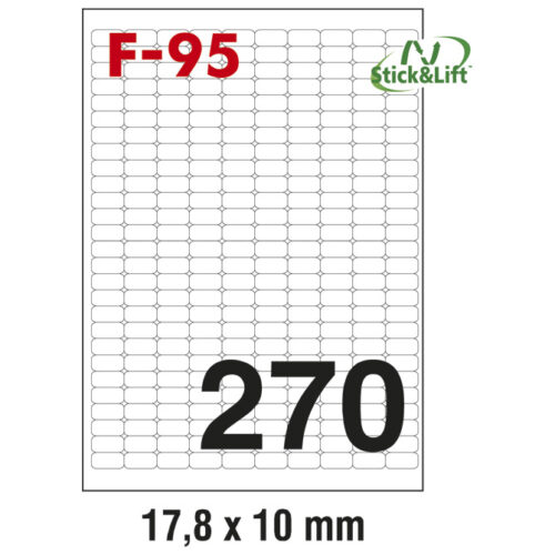Etikete ILK 17,8x10 mm odljepljive pk100L Fornax F-95 (24836)