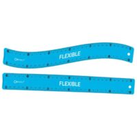 Ravnalo pvc 30cm fleksibilno connect prozirno plavo blister (24858)