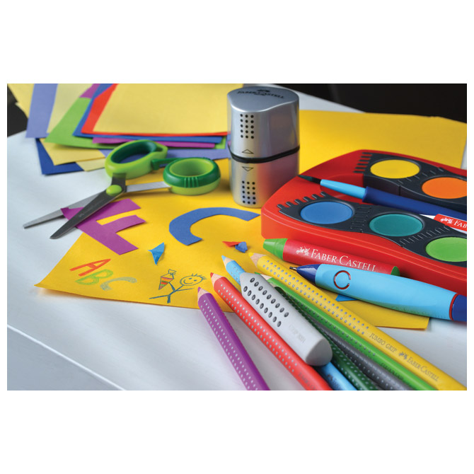 Šiljilo pvc s pvc kutijom 3rupe grip 2001 trio faber castell 183800 srebrno (25050)