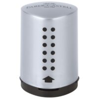 Šiljilo pvc s pvc kutijom 1rupa grip 2001 mini faber castell 183700 srebrno (25051)