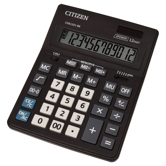 Kalkulator komercijalni 12mjesta Citizen CDB-1201 BK crni (25437)