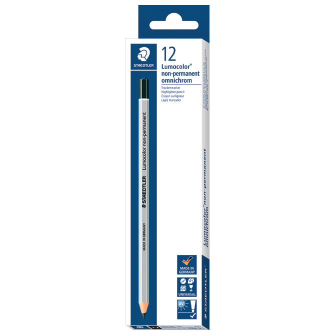 Olovka specijalna nepermanentna omnichrom pk12 staedtler 108-9 crna (26124)