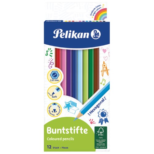 Boje drvene 12boja pelikan 724005 blister (35430)