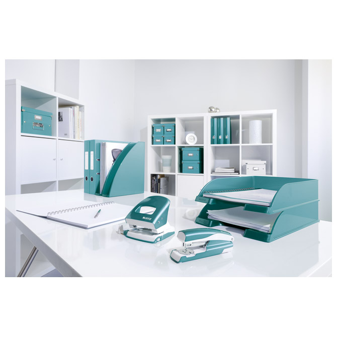 Bušač 2 rupe do 30 listova wow leitz 50081251 metalik tirkizni blister (35467)