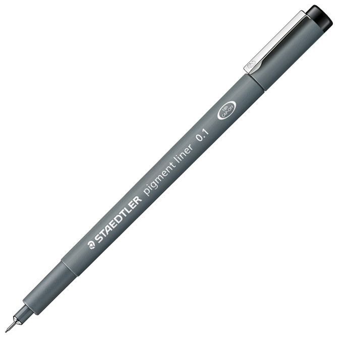 Flomaster za tehničko crtanje 0,1mm pigment liner staedtler 308 01-9 crni (35896)