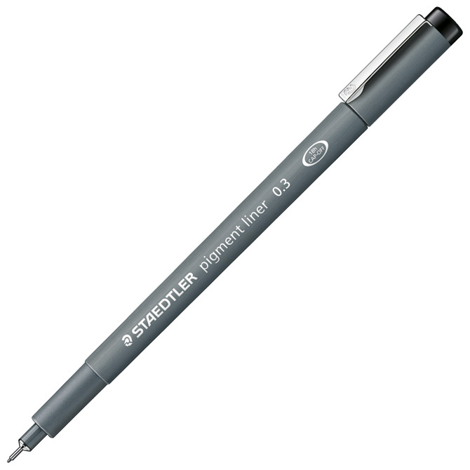 Flomaster za tehničko crtanje 0,3mm pigment liner staedtler 308 03-9 crni (35898)