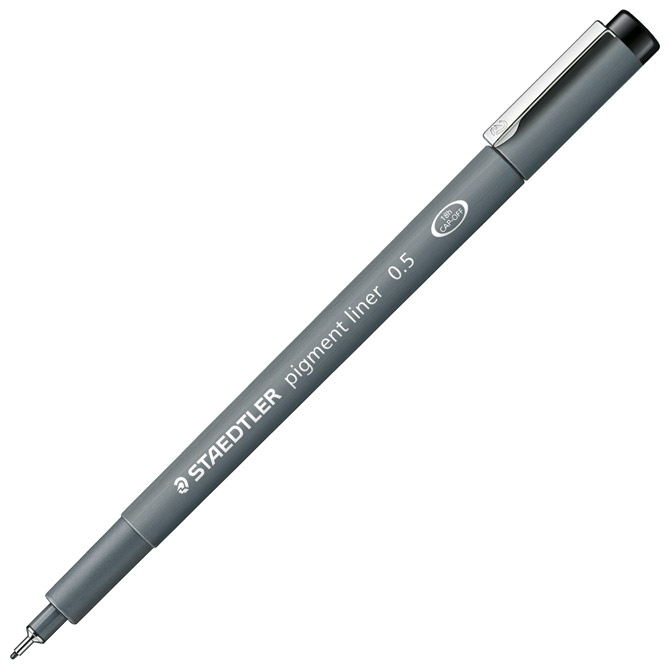 Flomaster za tehničko crtanje 0,5mm pigment liner staedtler 308 05-9 crni (35900)