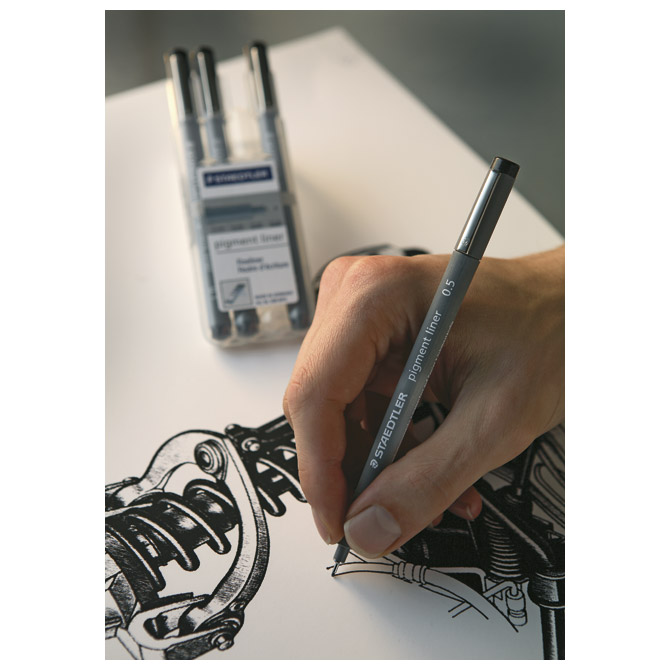 Flomaster za tehničko crtanje 0,5mm pigment liner staedtler 308 05-9 crni (35900)