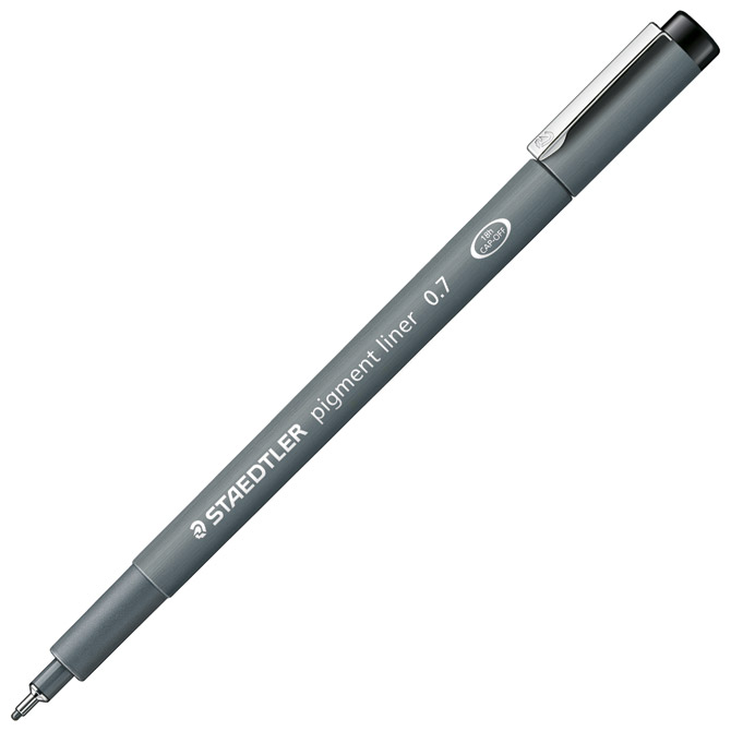 Flomaster za tehničko crtanje 0,7mm pigment liner staedtler 308 07-9 crni (35902)