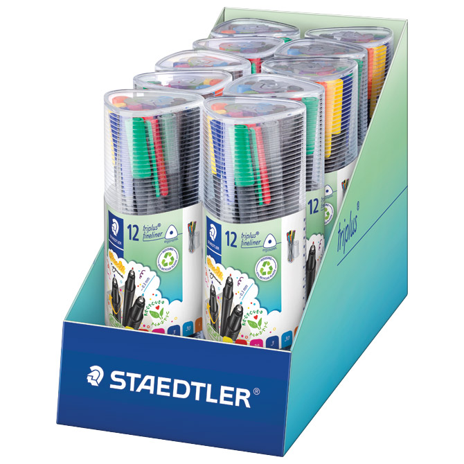 Flomaster fineliner 0,3mm 12boja u čaši triplus staedtler 334 pr12 (35931)