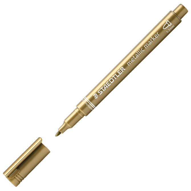 Marker nepermanentni 1-2mm metallic pen staedtler 8323-s bk2 sortirano blister (36542)