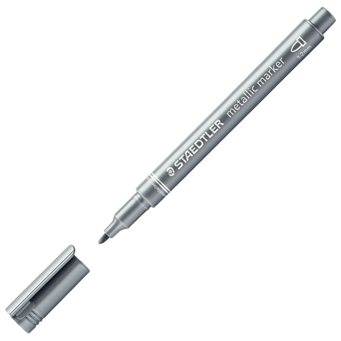 Marker nepermanentni 1-2mm metallic pen staedtler 8323-s bk2 sortirano blister (36542)