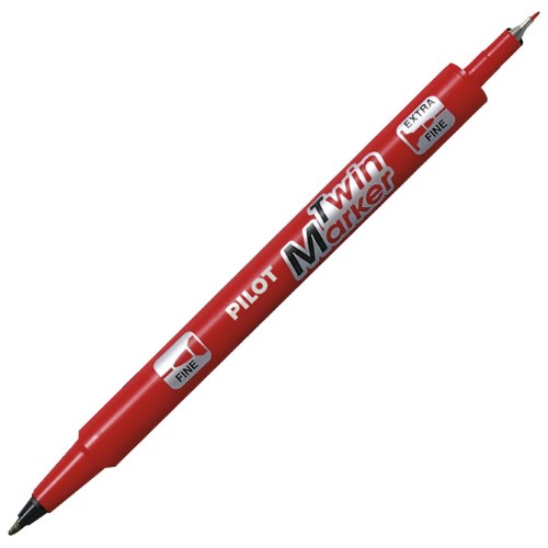 Marker permanentni obostrani twin marker begreen pilot sca-tm-r-bg crveni (36593)