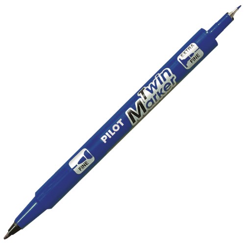 Marker permanentni obostrani twin marker begreen pilot sca-tm-l-bg plavi (36594)
