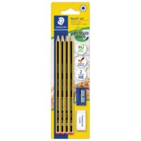 Olovka grafitna hb noris pk4 plus gumica plus šiljilo staedtler 120s1 bk4d blister (37130)