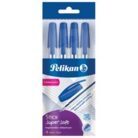 Olovka kemijska stick k86 super soft pk4 pelikan 805780 plava blister (37257)