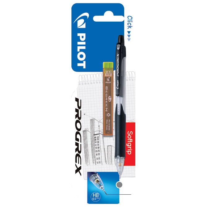 Olovka tehnička 0,5mm grip progrex plus mina begreen pilot sortirano blister (37341)