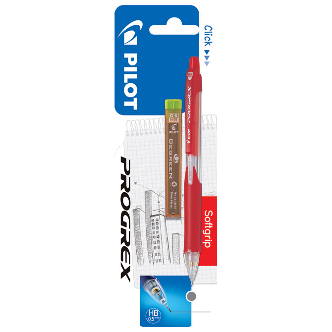 Olovka tehnička 0,5mm grip progrex plus mina begreen pilot sortirano blister (37341)