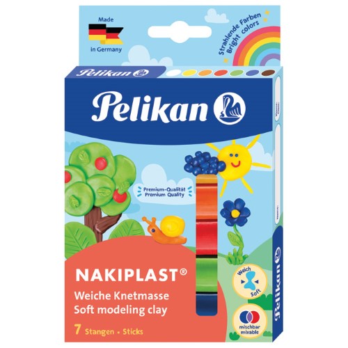 Plastelin 7boja (total 125g) karton nakiplast pelikan 622712 blister (37835)