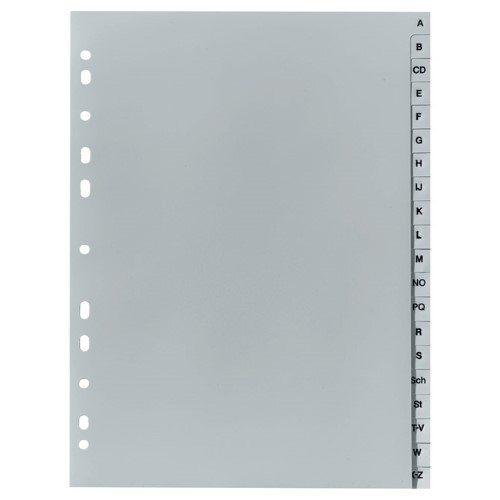 Pregrada plastična A4 a-z 20l herlitz 10843522 siva (37935)
