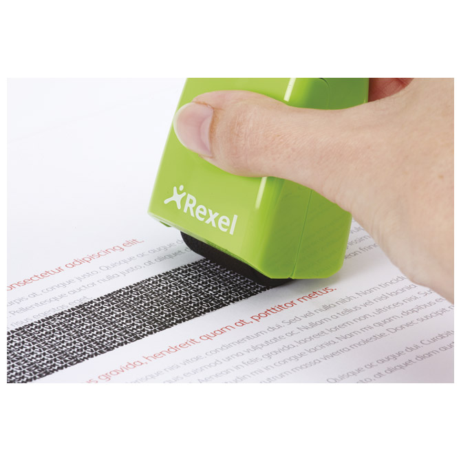 Roler-pečat za zaštitu teksta rexel 2115007 zeleni (38045)