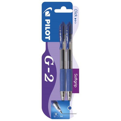 Roler gel grip 0,7mm g2 pk2 pilot bl-g2-7 plavi/plavi blister (38138)