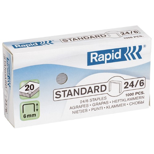 Spajalice strojne br.24/6 pk1000 standard rapid 24855600 (38581)