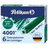 Tinta za nalivpero patrone pk6 4001 pelikan 300087 tamno zelena (39010)