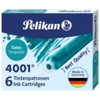Tinta za nalivpero patrone pk6 4001 pelikan 301705 tirkiz (39012)