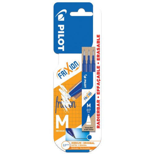 Uložak za roler 0,7mm frixion piši-briši pk3 pilot plavi blister (39308)