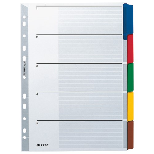 Pregrada kartonska A4 kolor 5l leitz 43200000 (39644)
