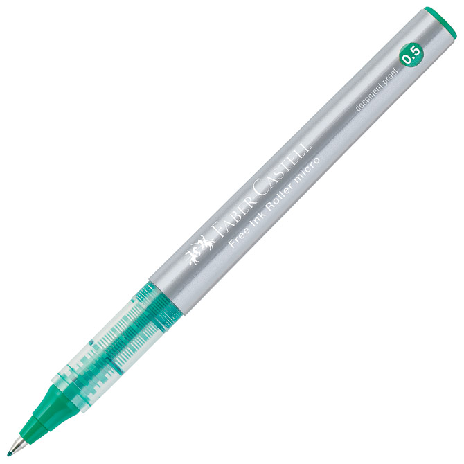 Roler 0,2mm micro (0,5mm) free ink faber castell 348504 zeleni (40295)