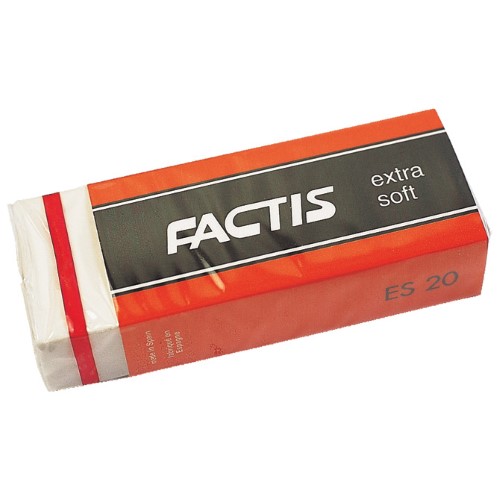 Gumica plastična es20 extra soft factis bijela-komad (40619)
