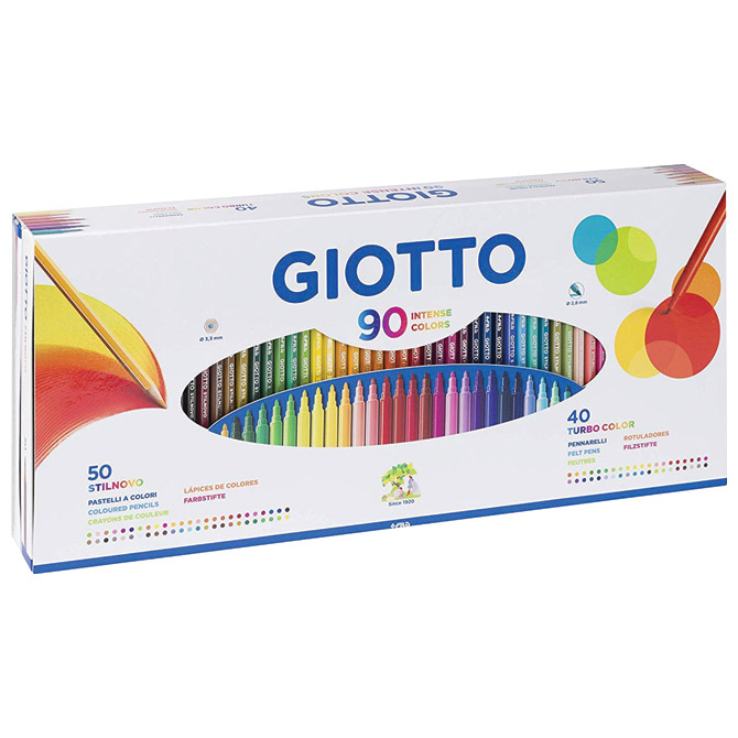 Boje drvene 50boja giotto stilnovo plus flomaster 40boja giotto turbo colour fila 2575 (40793)