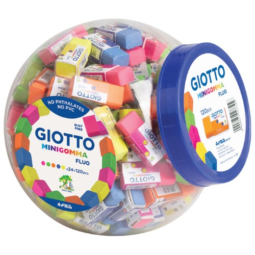 Gumica minigomma giotto fila 2327 sortirano fluo boje (40800)