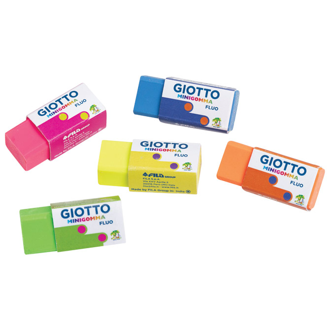 Gumica minigomma giotto fila 2327 sortirano fluo boje (40800)