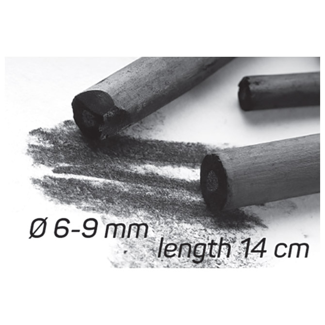 Ugljen za crtanje drveni pk6 connect blister (40827)