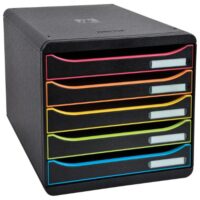 Kutija s 5 ladica (rub sort boje) exacompta 309914d crna (40936)