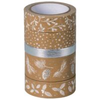 Traka deco ljepljiva natur s uzorkom pk5 heyda 20-35845 28 srebrno bijela (41541)