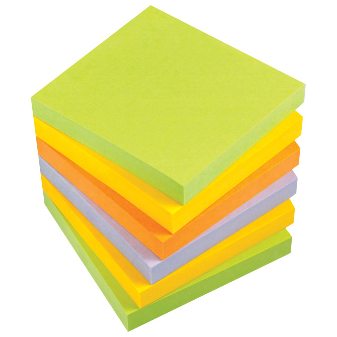 Blok samoljepljiv 75x75mm 100l spring global notes 5854-76 neon sortirano (41666)