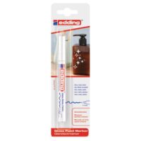 Marker permanentni sjajni lakirajući 1-2mm edding 751/1 bijeli blister (42017)