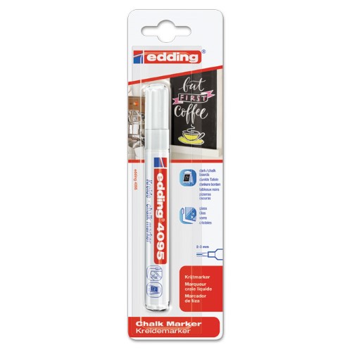 Marker-kreda za staklo 2-3mm edding 4095/1 bijeli blister (42024)