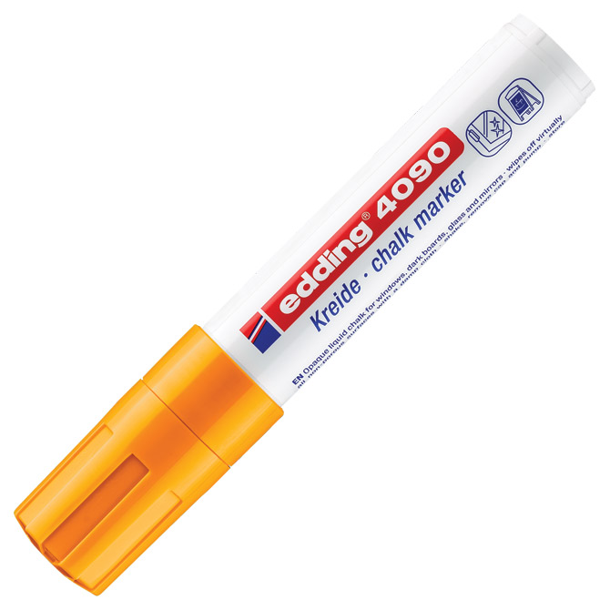 Marker-kreda za staklo 4-15mm edding 4090 neon narančasti (42068)