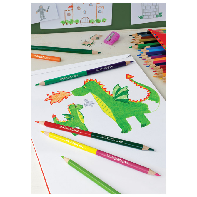 Boje drvene 12boja faber castell 110312 blister plus 3boje drvene obostrane i gratis šiljilo (42442)