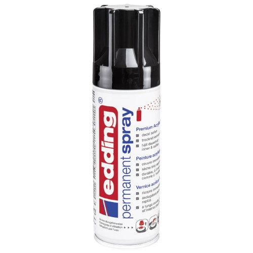 Boja akrilna u spreju 200ml permanentna edding 5200951 sjajna crna (42457)