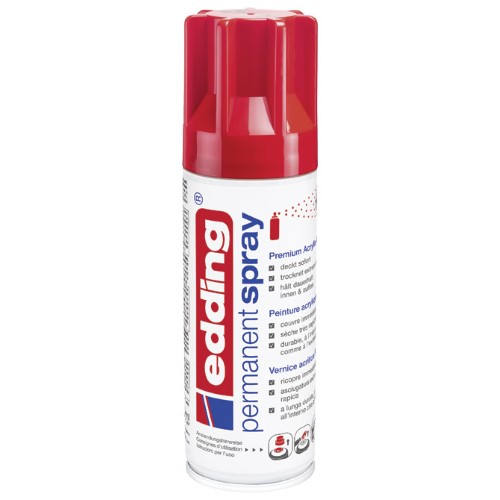 Boja akrilna u spreju 200ml permanentna edding 5200952 sjajna crvena (42458)