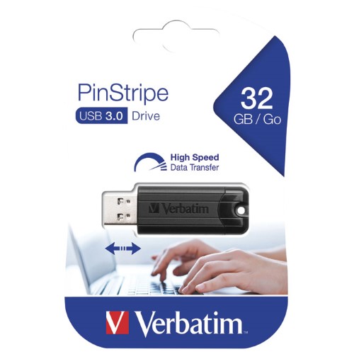 Memorija USB 32gb 3,0 pinstripe verbatim 49317 crna blister (42555)